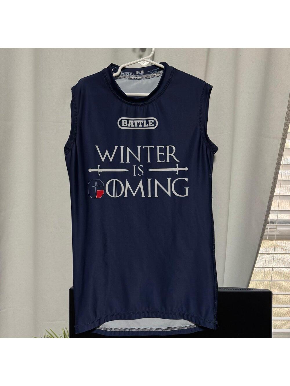 Boys XL youth game of thrones winter is coming battle brand tank top